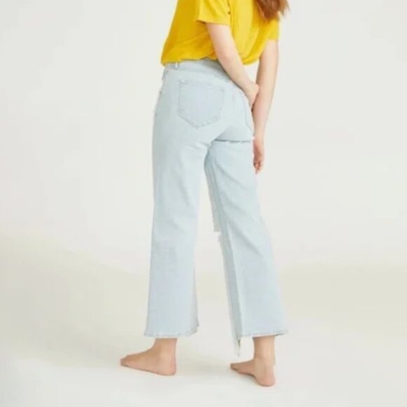 Driftwood Cece Wide Leg Jeans Icy Blue Size 26 NEW NWT - Picture 2 of 10